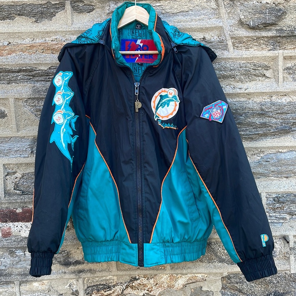 VINTAGE 1994 Miami Dolphins NFL Pro Player by Daniel Young Men's Jacket - Size L